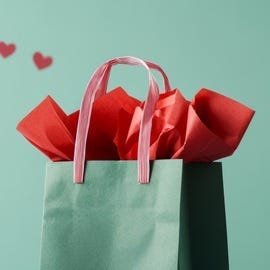 Seidenpapier für den Valentinstag