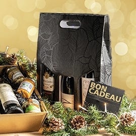 Geschenkboxen und Flaschenbeutel für Weihnachten