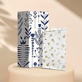 Beutel und Geschenkpapier für Frühling