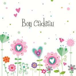 Bon cadeau (Geschenkgutschein) Blümchen-Print 12 × 12 cm – pro 12 Bon cadeau (Geschenkgutschein) Blümchen-Print 12 × 12 cm – pro 12