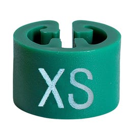 Konfektionsgrößen-Markierung XS, dunkelgrün, 50 Stück Konfektionsgrößen-Markierung XS, dunkelgrün, 50 Stück