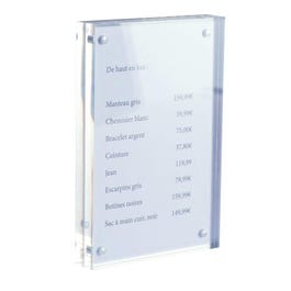 Transparenter magnetischer PMMArahmen B10 x T2 x H15cm Transparenter magnetischer PMMArahmen B10 x T2 x H15cm