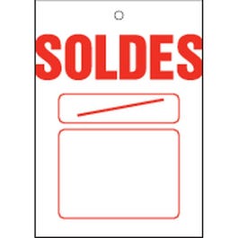 Etikett mit Loch Soldes Ausverkauf modern 48 x 66 mm – pro 500 Etikett mit Loch Soldes Ausverkauf modern 48 x 66 mm – pro 500