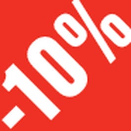Aufkleber -10 % rot und weiß 3,3x3,3cm 500 Stück Aufkleber -10 % rot und weiß 3,3x3,3cm 500 Stück