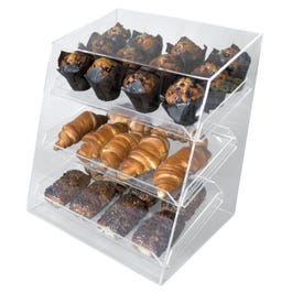 Schutzvitrine, 3 Regale, transparent B42 x T35 x H48cm Schutzvitrine, 3 Regale, transparent B42 x T35 x H48cm