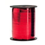Geschenkband Metallic, glänzend einfarbig rot 250 m x 10 mm