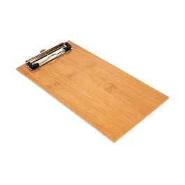 Menühalter aus Bambus mit Metallclip 13x24,5x0,4cm Menühalter aus Bambus mit Metallclip 13x24,5x0,4cm