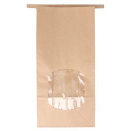 Kraft-Tüte mit Fenster und integrierter Schließleiste 12+6,5 x 24,6 cm –50 Stück Kraft-Tüte mit Fenster und integrierter Schließleiste 12+6,5 x 24,6 cm –50 Stück