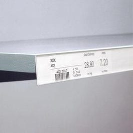 Klebeetikettenhalter weiß 132 x 4 cm Klebeetikettenhalter weiß 132 x 4 cm