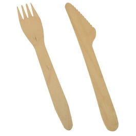 Holzbesteck "Pure" 16,5cm (Messer, Gabeln) - pro 500 Holzbesteck "Pure" 16,5cm (Messer, Gabeln) - pro 500