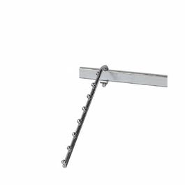Abhängeträger, schräg, 8 Kerben für ovale Stange 36x18mm Abhängeträger, schräg, 8 Kerben für ovale Stange 36x18mm