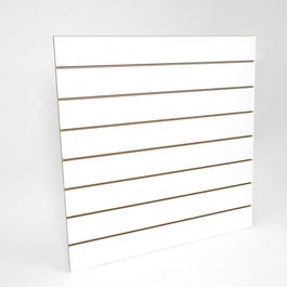 Lamellenwand weiß lackiert R15 120x120 cm Lamellenwand weiß lackiert R15 120x120 cm