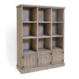 Buffetschrank Héritage 9 Fächer 3 Türen gealterter Kiefer, B119 x T39 x H150cm Buffetschrank Héritage 9 Fächer 3 Türen gealterter Kiefer, B119 x T39 x H150cm