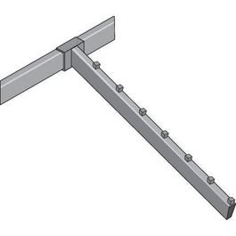Schrägabhänger Queen Vogue Alias Nickel gebürstet für Tragestange L.40cm Schrägabhänger Queen Vogue Alias Nickel gebürstet für Tragestange L.40cm