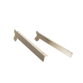 Träger Nickel gebürstet für Schiene L34cm - 2 Stück Träger Nickel gebürstet für Schiene L34cm - 2 Stück