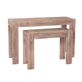 Tisch Héritage, gealtert-aussehend L118 xT39 xH75cm L79 x T29 x H60cm, 2 Stück Tisch Héritage, gealtert-aussehend L118 xT39 xH75cm L79 x T29 x H60cm, 2 Stück
