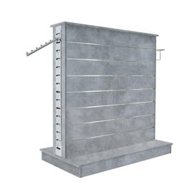Zweiseitige Gondel, Dekor "gewachster Beton", L.125cm Zweiseitige Gondel, Dekor "gewachster Beton", L.125cm