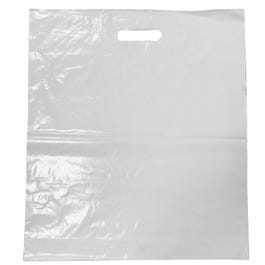 Plastiktüte, weiß mit ausgeschnittenen Griffen 45 x 50 + 4 cm – 100 Stück Plastiktüte, weiß mit ausgeschnittenen Griffen 45 x 50 + 4 cm – 100 Stück