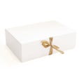 Geschenkbox mit Band 30x20x10cm weiß - pro 10 Stück