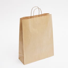Kraftbeutel braun gelegt braune gedrehte Griffe 24x12x31cm – pro 50 Stück Kraftbeutel braun gelegt braune gedrehte Griffe 24x12x31cm – pro 50 Stück