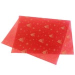 Seidenpapier "Goldene Weihnachtsbäume" rot 50x75cm - pro 100 Blatt