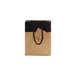 Luxustasche zweifarbiges Kraftpapier / Schwarz 11,4+6,4x14,6cm – pro 20 Luxustasche zweifarbiges Kraftpapier / Schwarz 11,4+6,4x14,6cm – pro 20