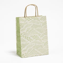 Grüne Krafttüte "Toskana“ gedrehten Henkeln 16x8x21cm – pro 25 Grüne Krafttüte "Toskana“ gedrehten Henkeln 16x8x21cm – pro 25