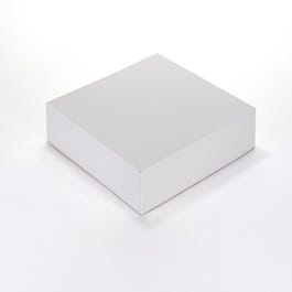 Gebäckschachtel aus weißem Karton 25x25X8cm - pro 50 Stück Gebäckschachtel aus weißem Karton 25x25X8cm - pro 50 Stück
