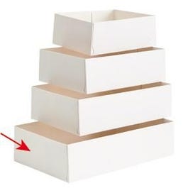 Kleiner Gebäckkarton weiße 18x12x5cm - 100 Stück Kleiner Gebäckkarton weiße 18x12x5cm - 100 Stück