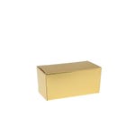 Pralinen-Schachtel aus goldenem Karton und weißem Interieur 375g 13x7x6,3cm - 50