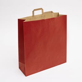 Papiertragetasche mit flachen Griffen rot B45 +T15 x H49 cm - 50 Stück Papiertragetasche mit flachen Griffen rot B45 +T15 x H49 cm - 50 Stück