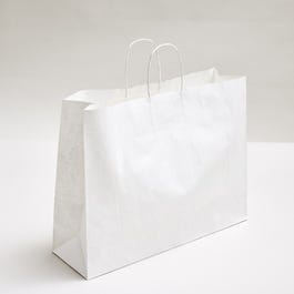 Papiertragetasche mit gedrehten Griffen weiß 46 + 14 x 36 cm 50 Stück Papiertragetasche mit gedrehten Griffen weiß 46 + 14 x 36 cm 50 Stück