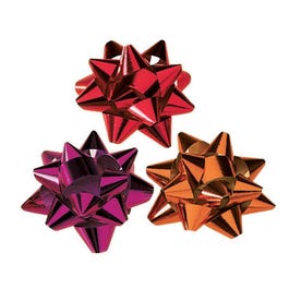 Selbstklebende Sterne orange / rot / fuchsia 65 mm - 75 Stück Selbstklebende Sterne orange / rot / fuchsia 65 mm - 75 Stück