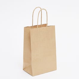 Kraftpapier-Tüte mit gedrehten Griffen ungebleicht 14 + 8.5 x 21.5 cm - 50 Stück Kraftpapier-Tüte mit gedrehten Griffen ungebleicht 14 + 8.5 x 21.5 cm - 50 Stück