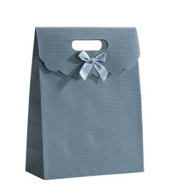 Geschenkbeutel Grau aus Vliesstoff mit Schleife B19 x T8 x H26cm 10 Stück Geschenkbeutel Grau aus Vliesstoff mit Schleife B19 x T8 x H26cm 10 Stück