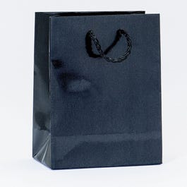 Luxus-Tüte glanzfolienkaschiert schwarz L11 x T6 x H14 cm 12 Stück Luxus-Tüte glanzfolienkaschiert schwarz L11 x T6 x H14 cm 12 Stück