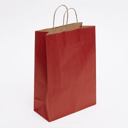 Papiertragetasche rot mit gedrehten Griffen L.27 x T.12 x H.37cm 50 Stück Papiertragetasche rot mit gedrehten Griffen L.27 x T.12 x H.37cm 50 Stück