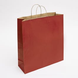 Papiertragetasche rot mit gedrehten Griffen L.45 x T.15 x H.49cm 50 Stück Papiertragetasche rot mit gedrehten Griffen L.45 x T.15 x H.49cm 50 Stück