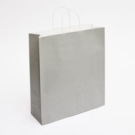 Papiertragetasche grau mit gedrehten Griffen L.36 x T.12 x H.41cm 50 Stück Papiertragetasche grau mit gedrehten Griffen L.36 x T.12 x H.41cm 50 Stück