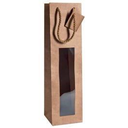 Flaschenbeutel Kraftpapier Magnumtüte mit Etikett 12+11,4x44cm - 10 Stück Flaschenbeutel Kraftpapier Magnumtüte mit Etikett 12+11,4x44cm - 10 Stück