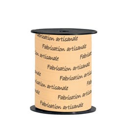 Geschenkband "Fabrication artisanale" Print Schoko auf Grund natur 10 mm x 250 m Geschenkband "Fabrication artisanale" Print Schoko auf Grund natur 10 mm x 250 m
