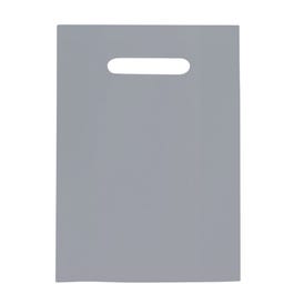 Plastiktüte mit Griffloch grau 25x38cm - Packung mit 100 Stück Plastiktüte mit Griffloch grau 25x38cm - Packung mit 100 Stück