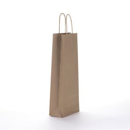 Flaschenbeutel1 Flasche braune gedrehte Griffe 14x39+8,5cm - 200 Stück Flaschenbeutel1 Flasche braune gedrehte Griffe 14x39+8,5cm - 200 Stück