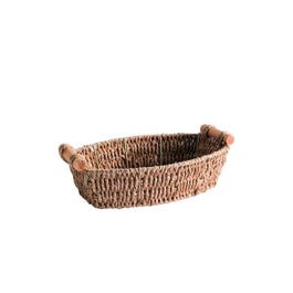 Korb mit Holzgriffen B26 x T17 x H7cm Korb mit Holzgriffen B26 x T17 x H7cm