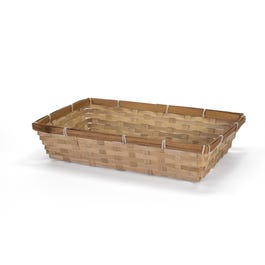 Rechteckiger Bambuskorb - B 38 x T 24 x H 8 cm Rechteckiger Bambuskorb - B 38 x T 24 x H 8 cm